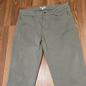 Peter Millar Signature Sateen Five-Pocket Pants Mens 35x32 (34x30) Grey ME0B40FB